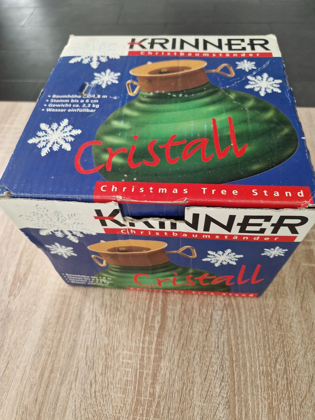Krinner Christbaumständer: Krinner Christbaumständer "Cristall", grün, neuwertig – Gebraucht aus Rebstein von Ajs_Toy_Palast_1 3