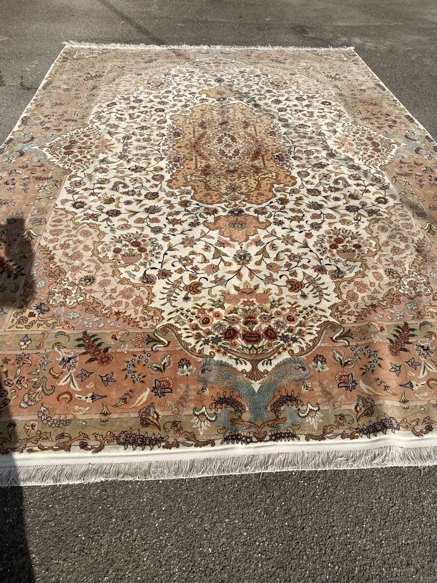 Tappeti: Perserteppich Tabriz Seidenkette 358x245 pro. Gewaschen – Usato da Zürich venduto da Simodo
