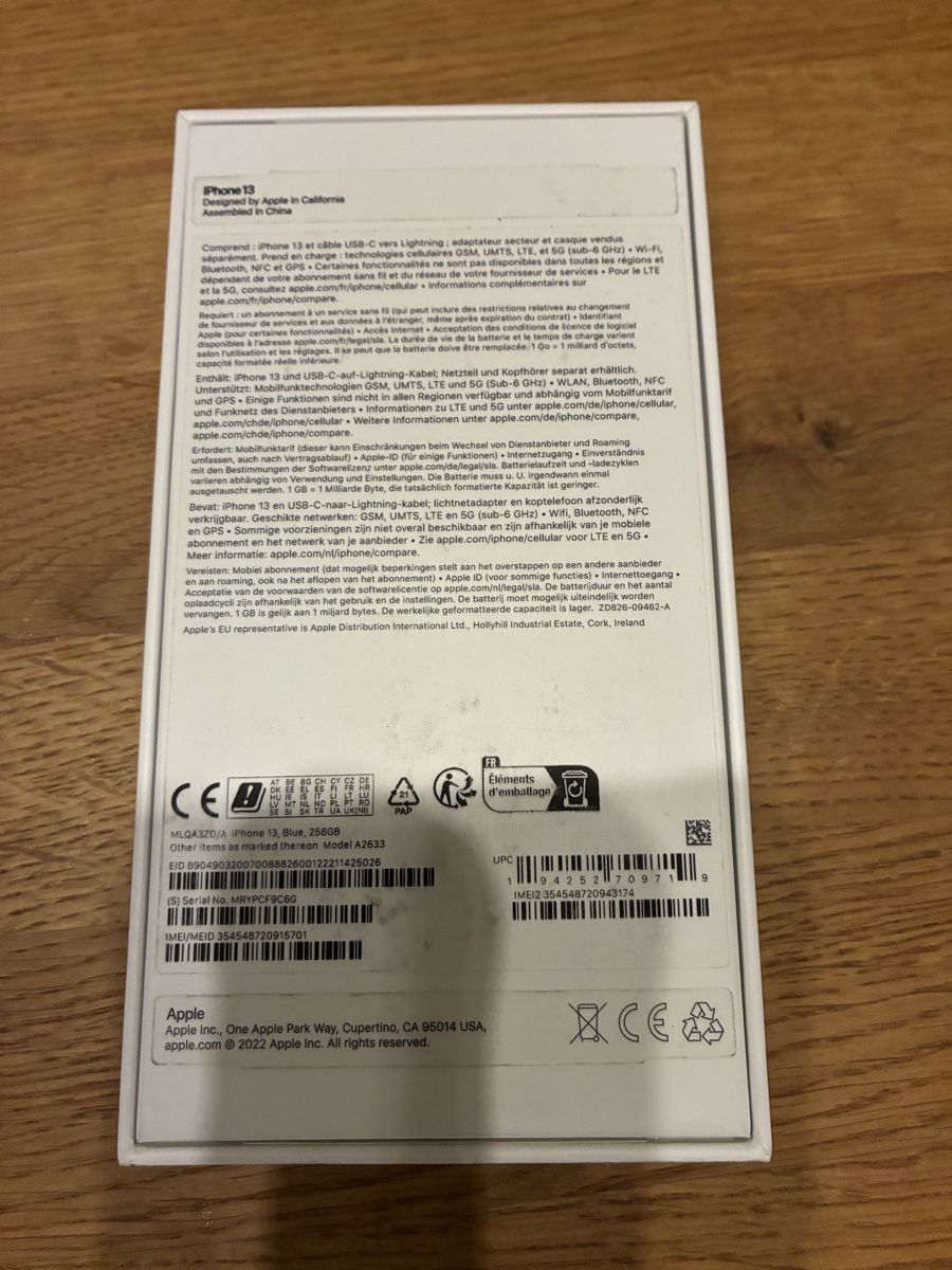 Apple Telefoni cellulari / Smartphones: Iphone 13 Blau 256 GB wie neu. – Usato da Münchenstein venduto da pricehouse 7