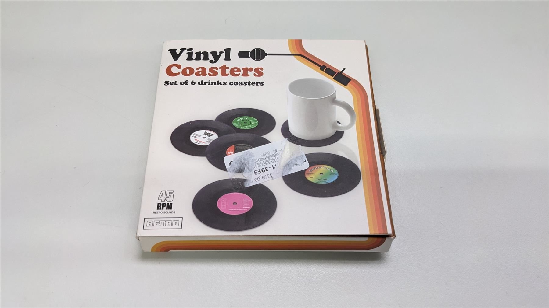 Sottobicchieri: Schallplatten Untersetzer Retro-Look – Nuovo e nell'imballaggio originale da Menziken venduto da mame18