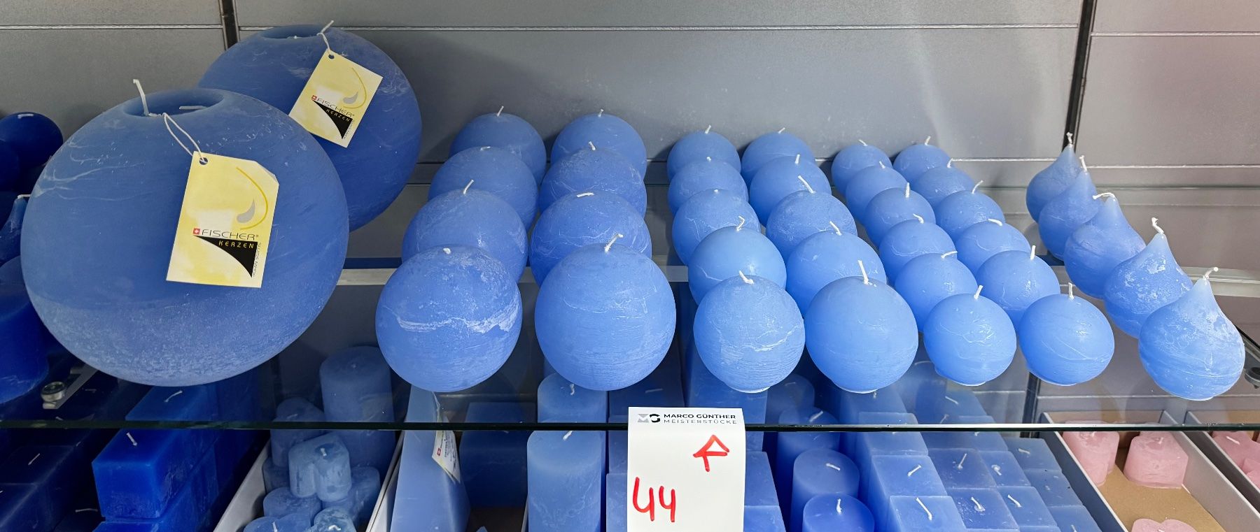 Kerzen: 044 Posten Raureif Kerzen hellblau aus Liquidation – Neu (gemäss Beschreibung) aus Derendingen von Meisterstuecke