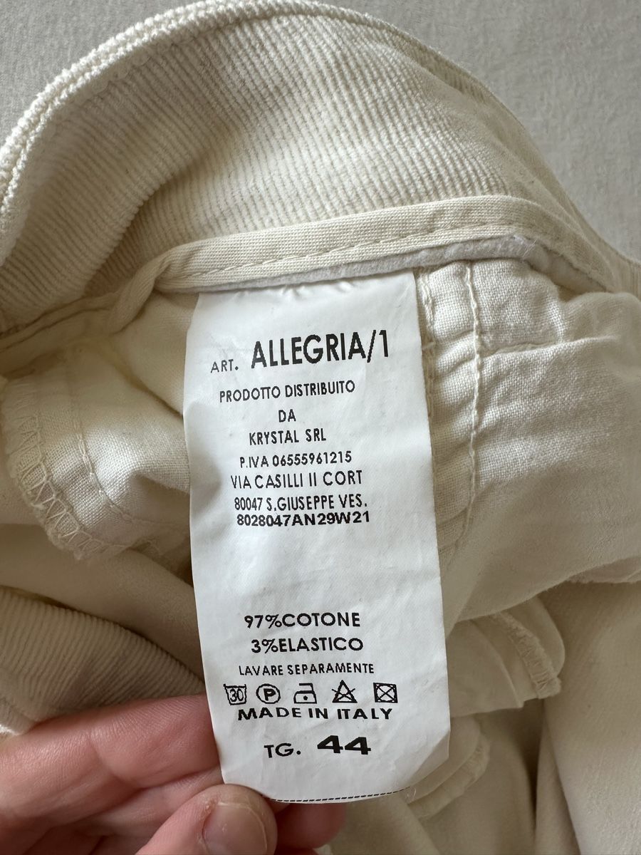 Pantaloni: Chiara Dalba Weisse Stoffhose Grösse 44 – Usato da Arbon venduto da lua_sl9k 2