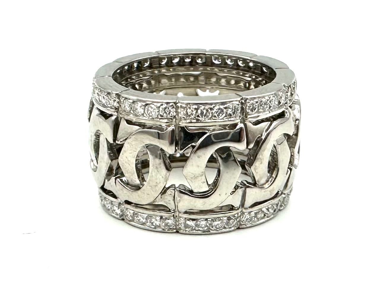 Cartier Anelli: CARTIER. Collection "Entrelacé", bague or blanc et diamants – Usato da Renens VD venduto da Diademe.sarl 4
