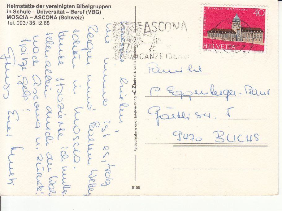 Cartoline postali: Moscia 1983 – Usato da Bürglen TG venduto da StampGraf 1