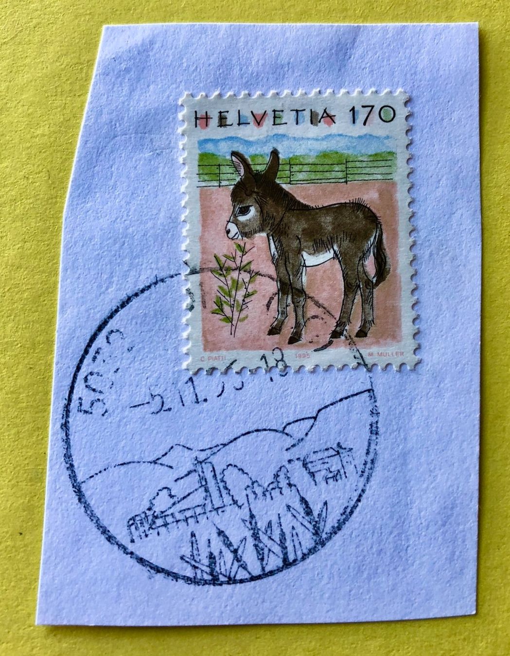 Tutti i francobolli: Nr.868 mit Stempelt Esel    – Usato da Aarau venduto da Billa007