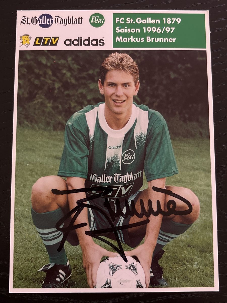Autogramme: FC St. Gallen, Markus Brunner Autogrammkarte, Saison 96/97 – Gebraucht aus Uetendorf von hoisle