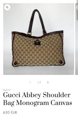 Gucci hand bag tote bag canvas ab/1fr