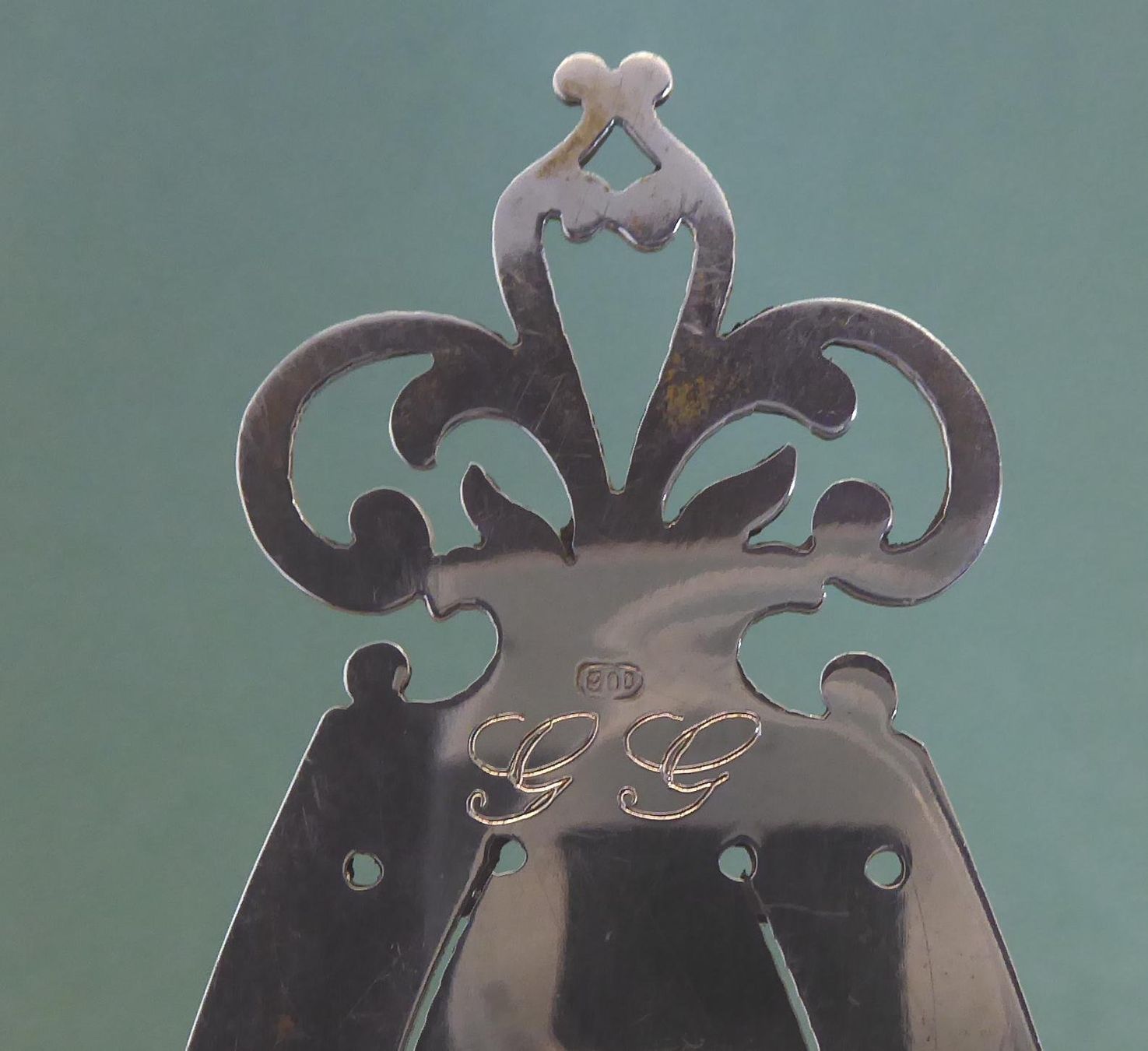 Altre raccolte & rarità: Buch / Lese Zeichen 800 Silber vor 1988 mit Monogramm " GG" – Usato da Muri AG venduto da silvercat 3