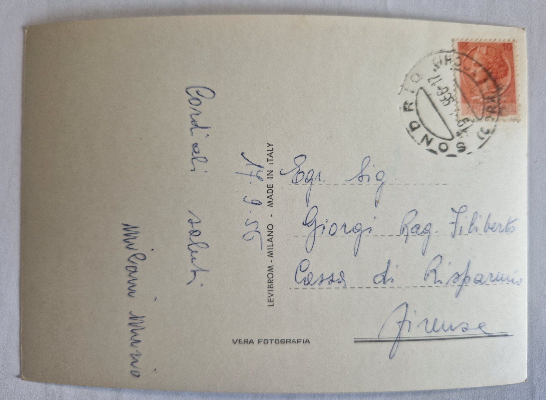 Ansichtskarten: Flusslandschaft 1956 – Gebraucht aus Melchnau von Fishel 1