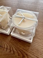 Drei Kerzen mit Muscheln im Glas NEU