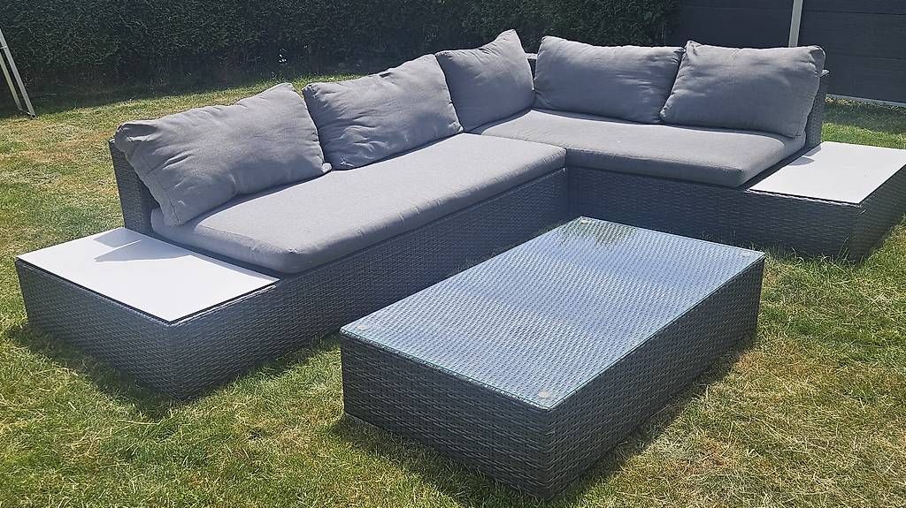 Divani: Gartenlounge Rattan inkl. Tisch anthrazit – Usato da Strengelbach venduto da Ciinci