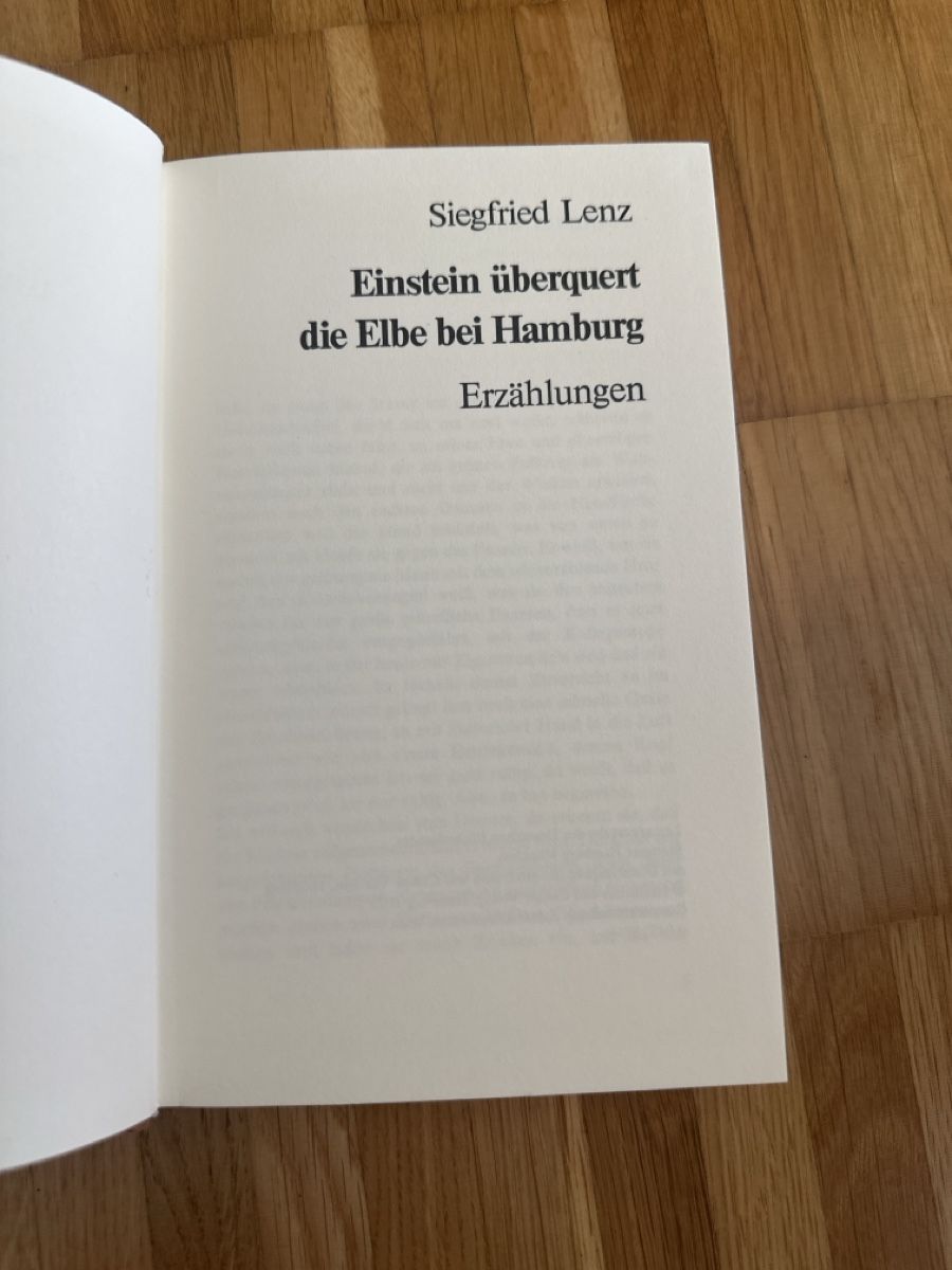 Libri: Siegfried Lenz Einstein überquert Elbe gebunden – Usato da Hinteregg venduto da JLTV1 1