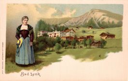 Bad Lenk. Frau in Bernertracht