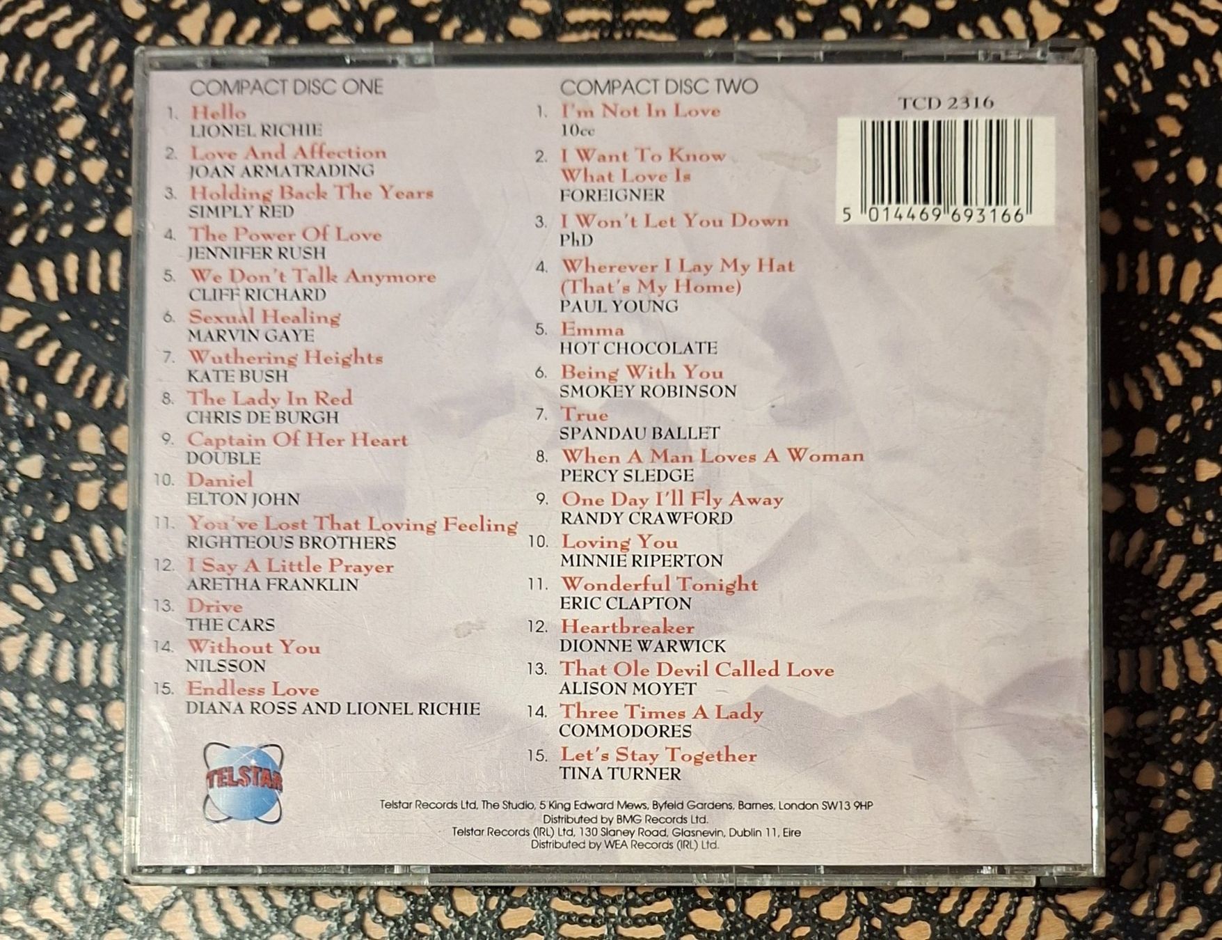 CD: The Greatest Love, Balladen Compilation Sampler 1988 – Usato da Amriswil venduto da Celini3 1