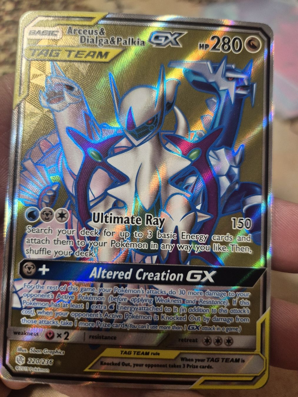 Pokémon Carte collezionabili: Arceus & Dialga & Palkia TagTeam GX Eng. – Nuovo (secondo la descrizione) da Güttingen venduto da trophy117