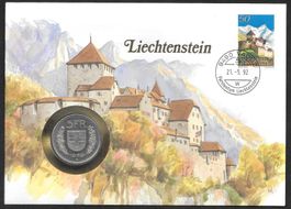 Münzbrief Liechtenstein Nr. 837 Schloss Vaduz 21.5.1992