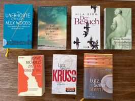 7 tolle Romane, Bücherpaket; Lutz Seiler, David Nicholls u.a