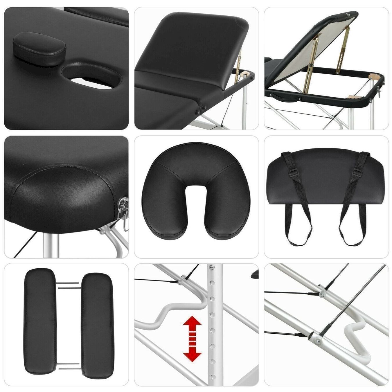Dispositivi per massaggi: Yaheetech Massageliege Alu 3 Zonen – Nuovo e nell'imballaggio originale da Bottighofen venduto da zaap 3