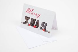 Weihnachtskarte "Merry Xmas"