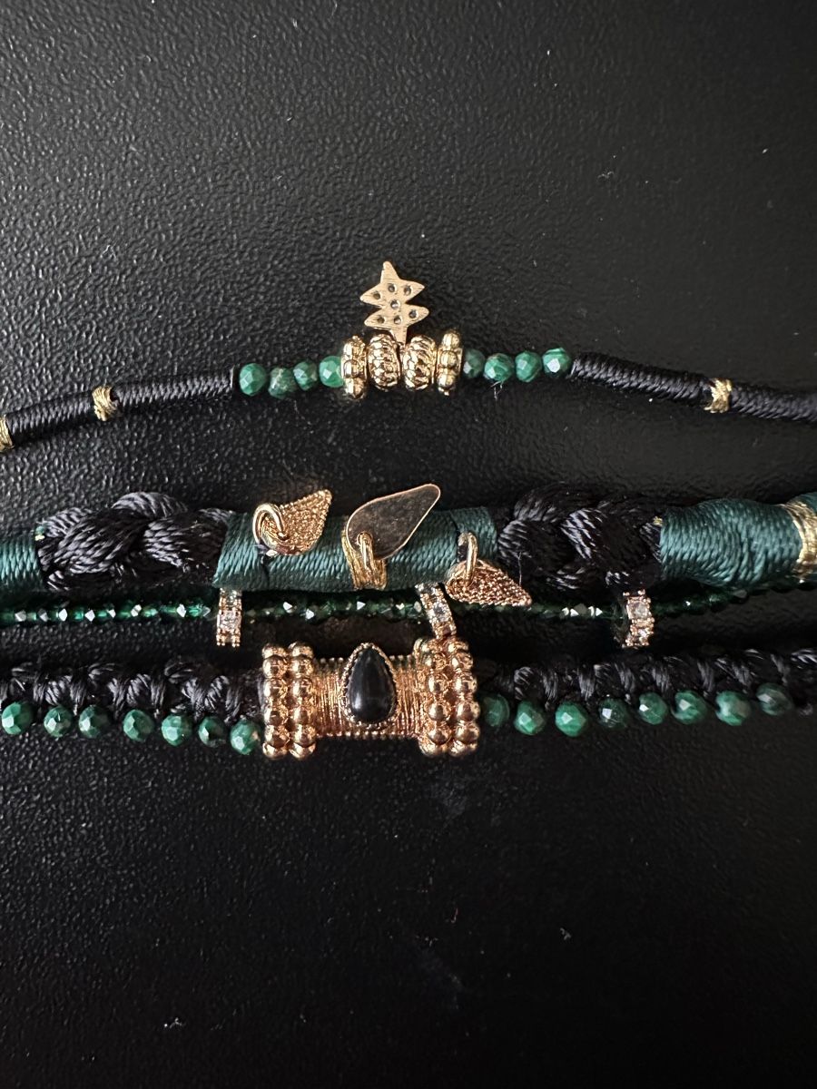 Hipanema Bracciali & Braccialetti: Bracelet multi-rangs Hipanema  - Noir et Ver – Usato da Genève venduto da Frippop 2