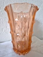 Antike Vase aus Rosalinglas, Art Deko