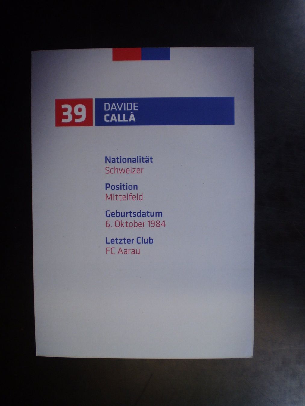 FC Basel Carte collezionabili: FC Basel, Spielerkarte, signiert – Nuovo (secondo la descrizione) da Lenzburg venduto da strebeck 1