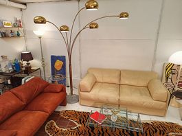 Vintage Bogenlampe goldig 70s made in italy