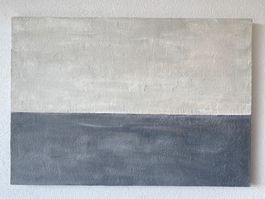 Bild grau weiss gross Unikat modern  Papierkunst 100x70