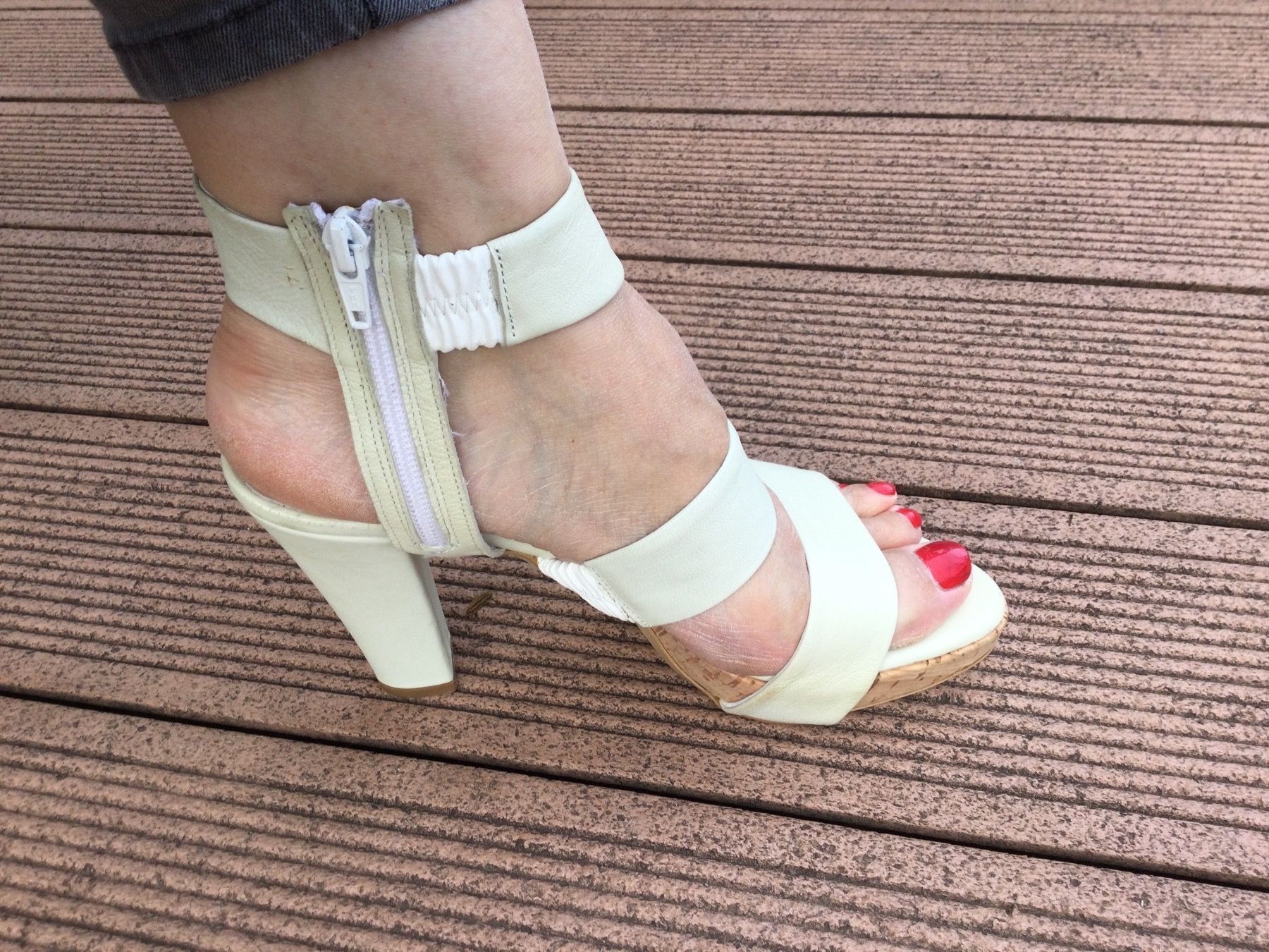 Max Mara Damenschuhe: Sandalettes compensées écru CUIR Max Mara NEUF – Neu und originalverpackt aus Agiez von chouchanelle 5