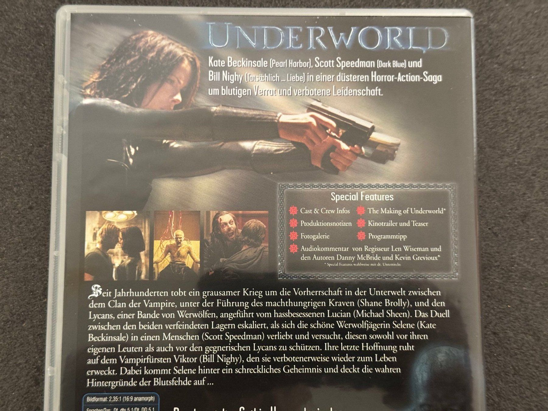 Tutti i DVDs: Underworld original Kinofassung DVD DE/EN – Usato da Fribourg venduto da tschjoly 2
