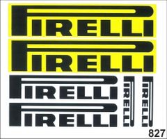Pirelli Vintage Aufkleber Sticker 6teilig (Art. 827)