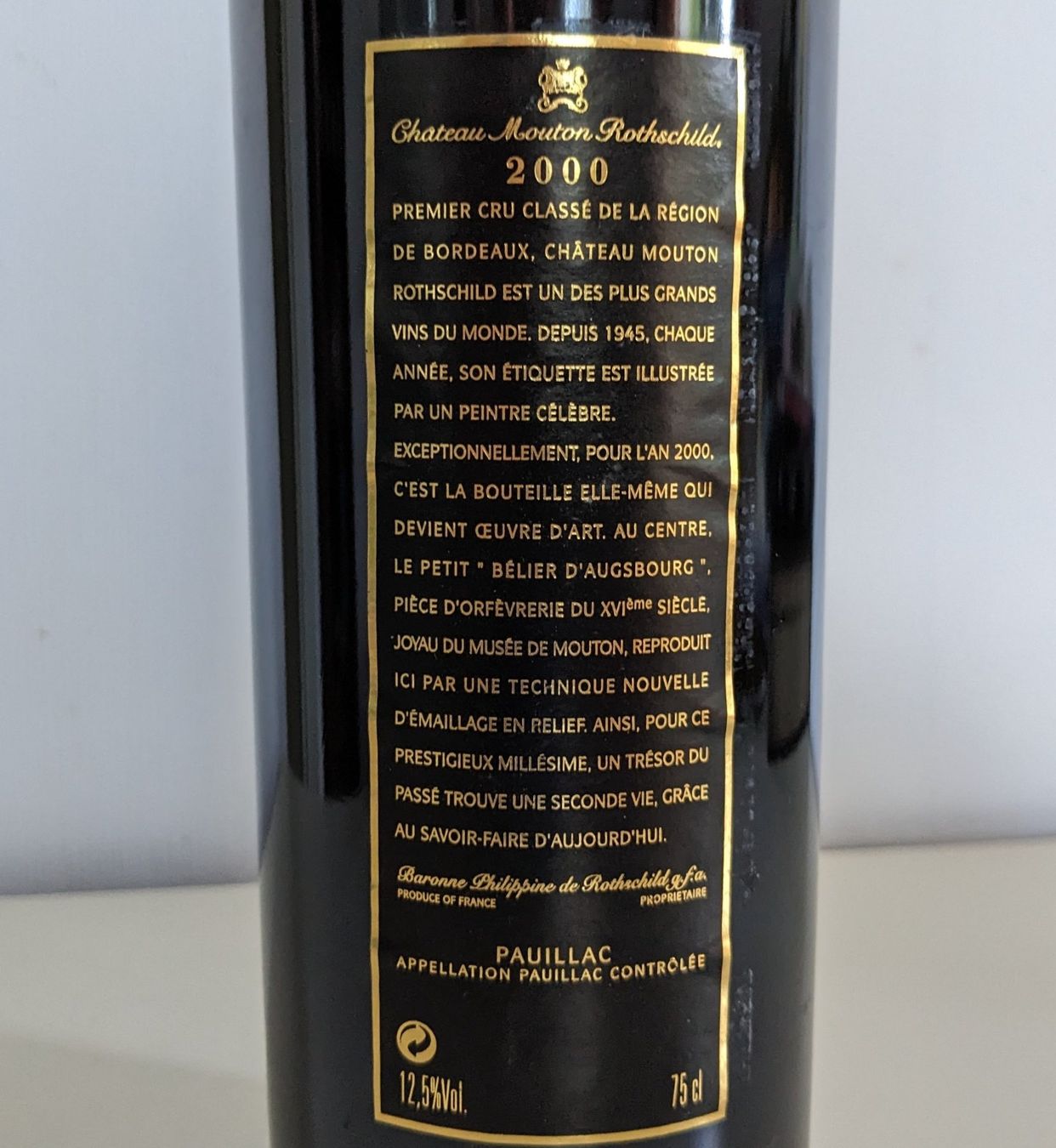 Mouton Rothschild Vino: Château Mouton Rothschild 2000 – Nuovo (secondo la descrizione) da Giffers venduto da agu25 2