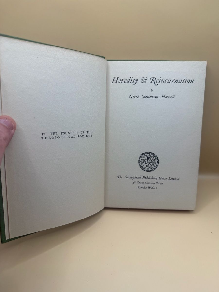 Libri: Heredity & Reincarnation - Olive Stevenson Howell 1926 – Usato da Genève venduto da sho_67qj 4