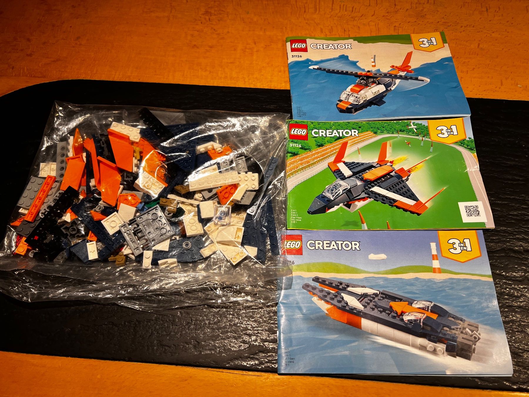 Lego Kit di costruzioni: Lego Creator 3in1 Set Flugzeug, Speedboot, Helikopter – Usato da Alterswil FR venduto da PfeffiHansen