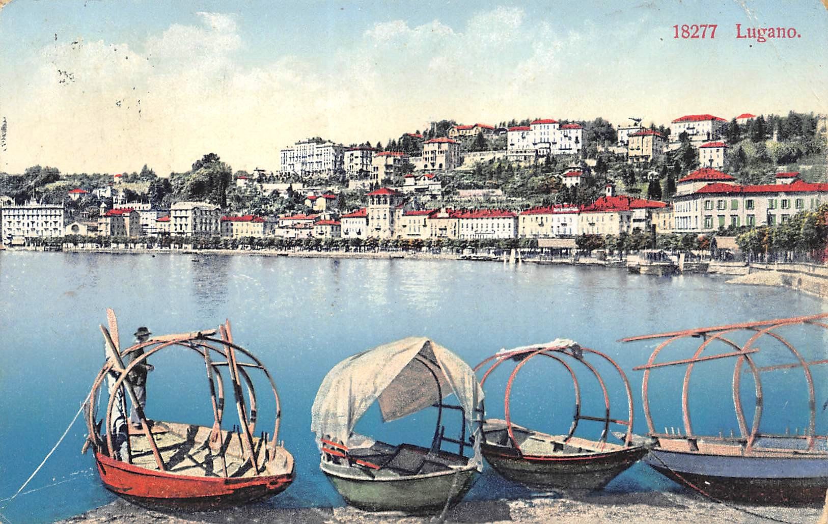 Ansichtskarten: Lugano, Boote – Gebraucht aus Ottikon b.Kemptth. von Neptun1974