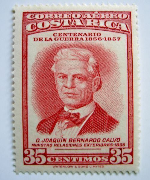 Alle Briefmarken: 35 Centimos Costa Rica, Centenario -1957 – Neu (gemäss Beschreibung) aus Stuttgart von Escazu