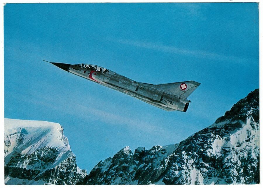 Cartoline postali: Mirage, gelaufen 1982, Militär – Usato da Frauenfeld venduto da POML