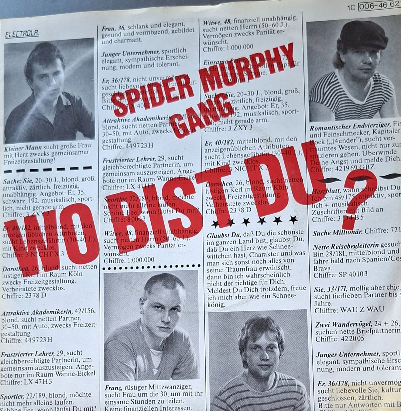 Dischi in vinile: Vinyl-Single Spider Murphy Gang - Wo bist du? – Usato da Langenthal venduto da Modo39