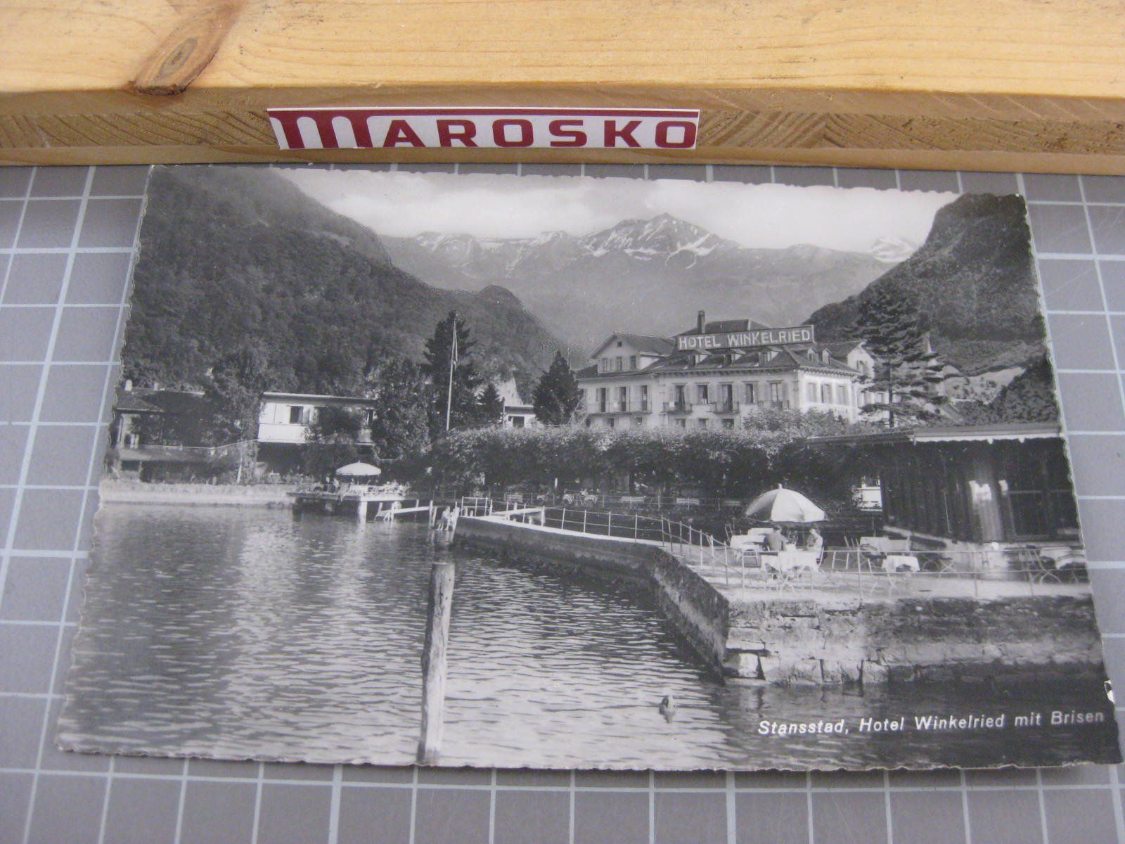 Cartoline postali: Stansstad Hotel Winkelried mit Brisen, ., Kleinformat – Usato da Malters venduto da Marosko