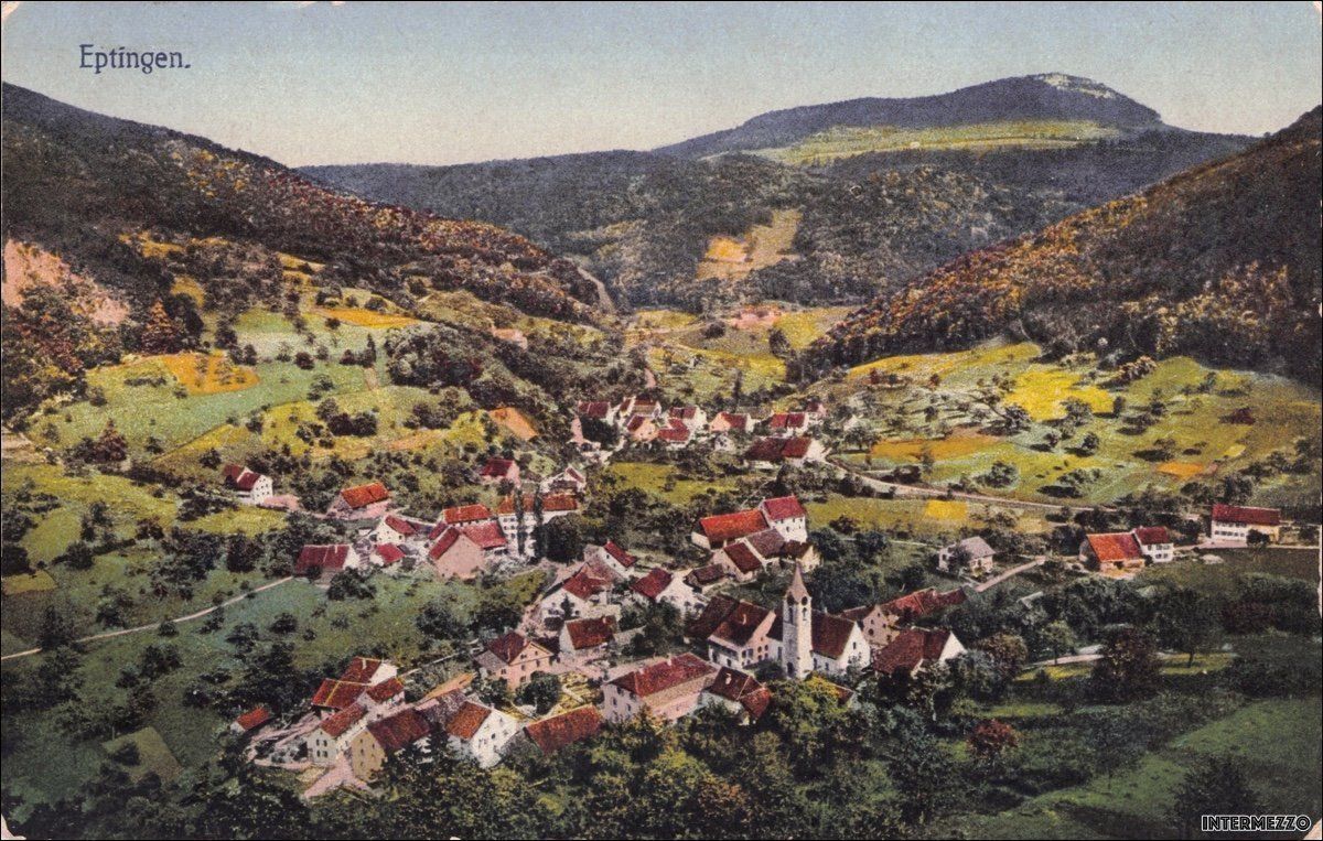 Ansichtskarten: Eptingen BL // Dorf circa 1910 – Gebraucht aus Basel von intermezzo12