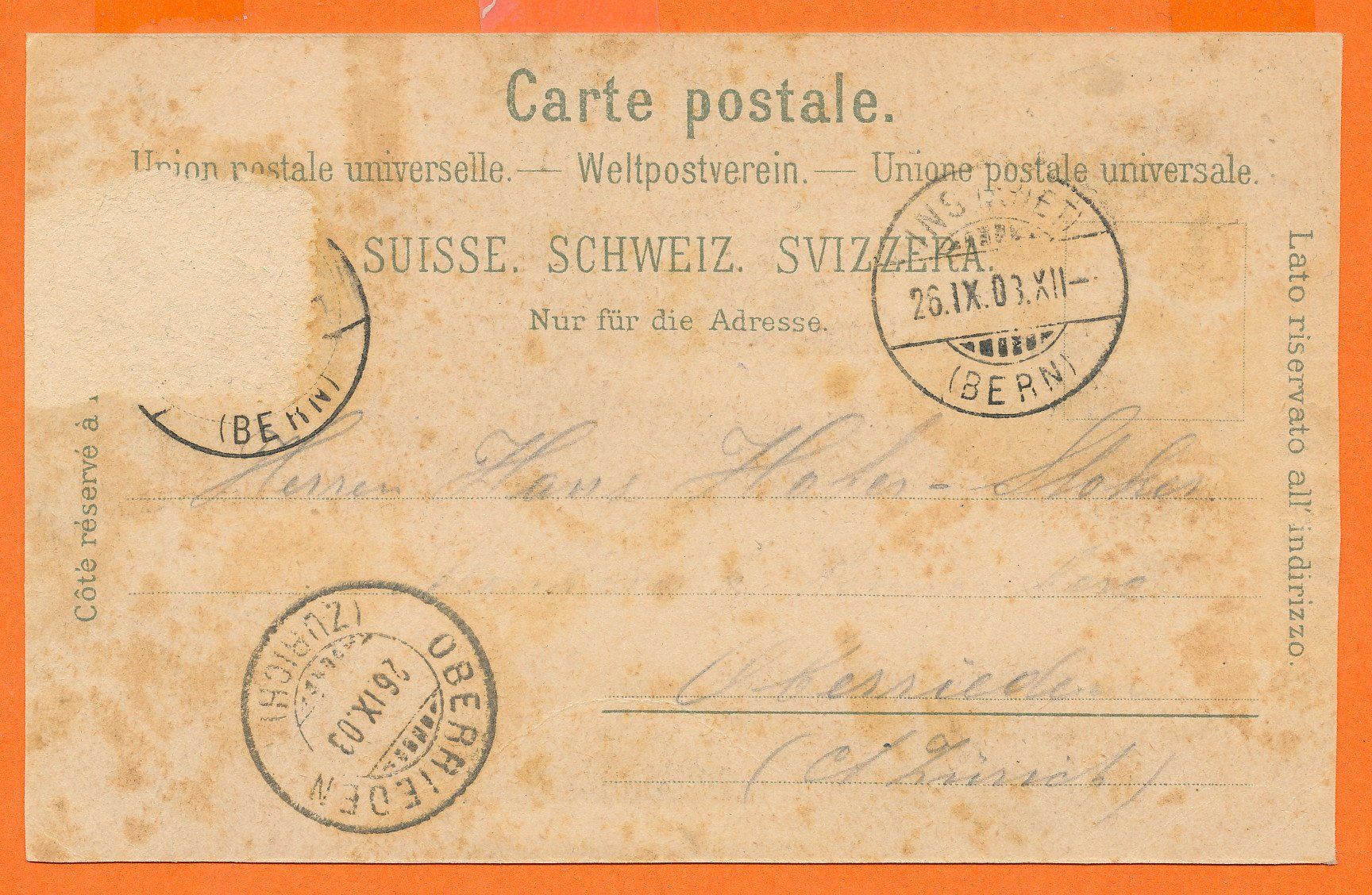 Cartoline postali: Gruss aus JNS - ANET / BE - 7 Bild - Chromolitho 1908 – Usato da Liestal venduto da flohmy 1