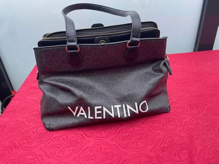 Grosse Original Damen Valentino Tasche schwarz 40x30x17cm