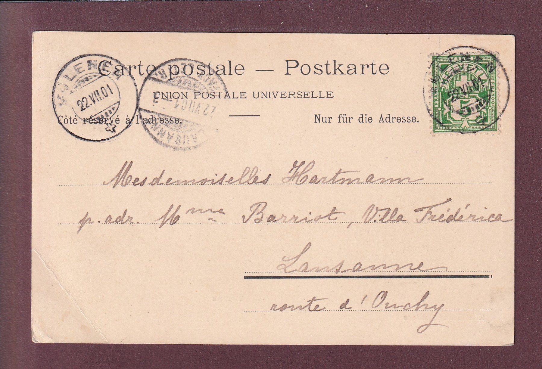 Cartes postales: THUN - Kirche und Schloss - 1901 CPN // Eckbug // – D'occasion à Pully par nicecards 1