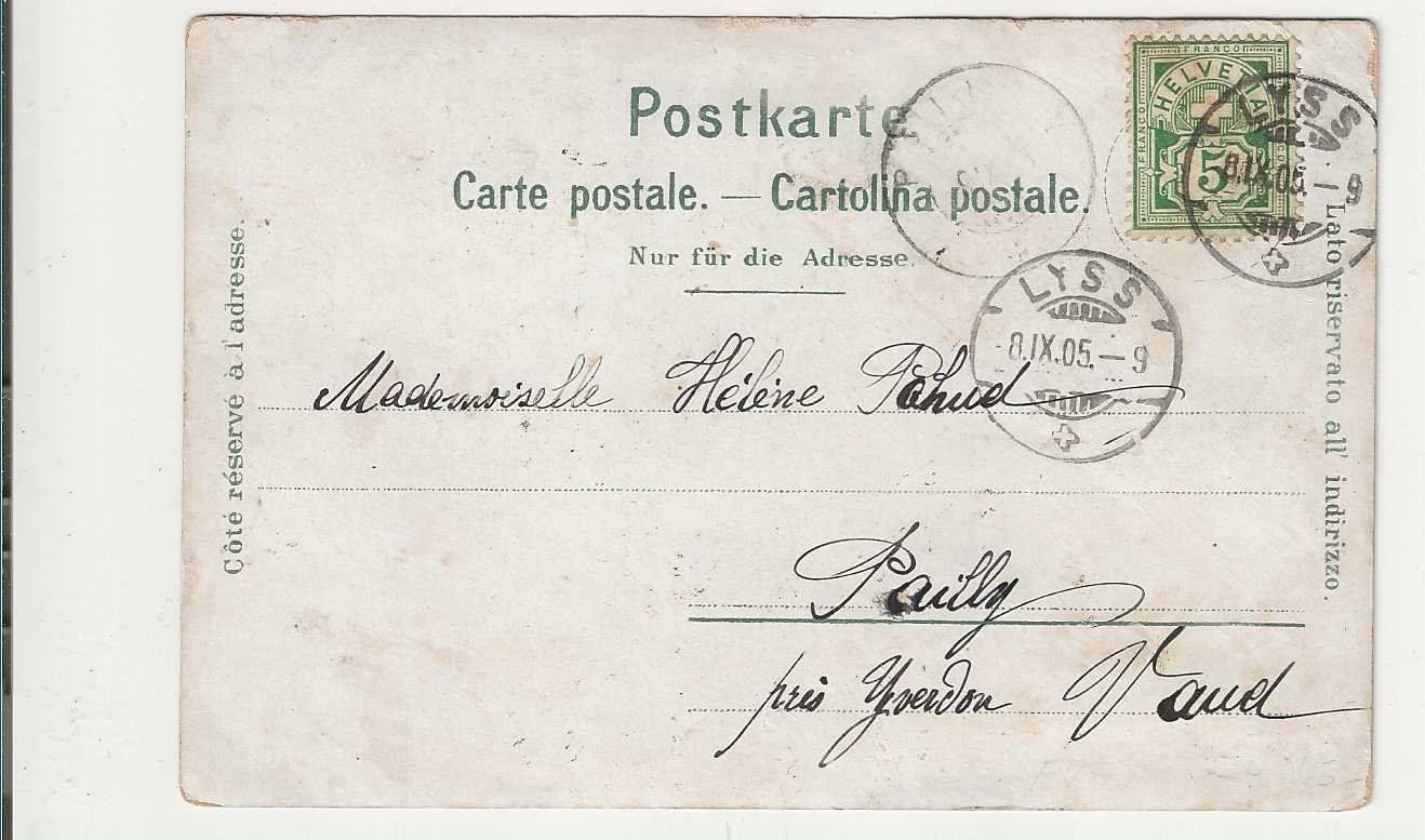 Cartes postales: Lyss, Litho, 1905 – D'occasion à Spiez par Niesen20 1