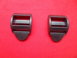 Schnallenpaar zu 20 mm Bänder in Kunststoff schwarz
