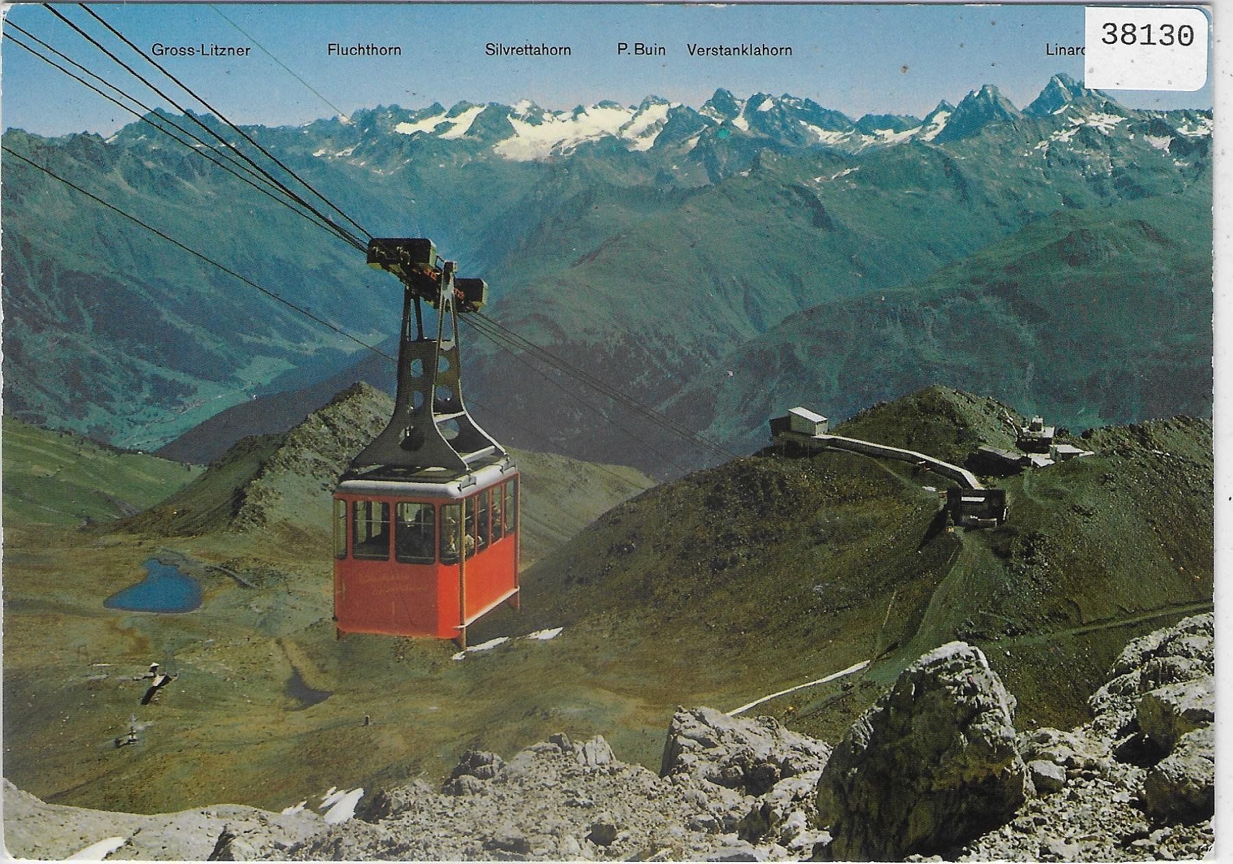 Cartoline postali: Davos-Parsenn Weissfluhgipfelbahn – Usato da Ettingen venduto da Kartenplanet