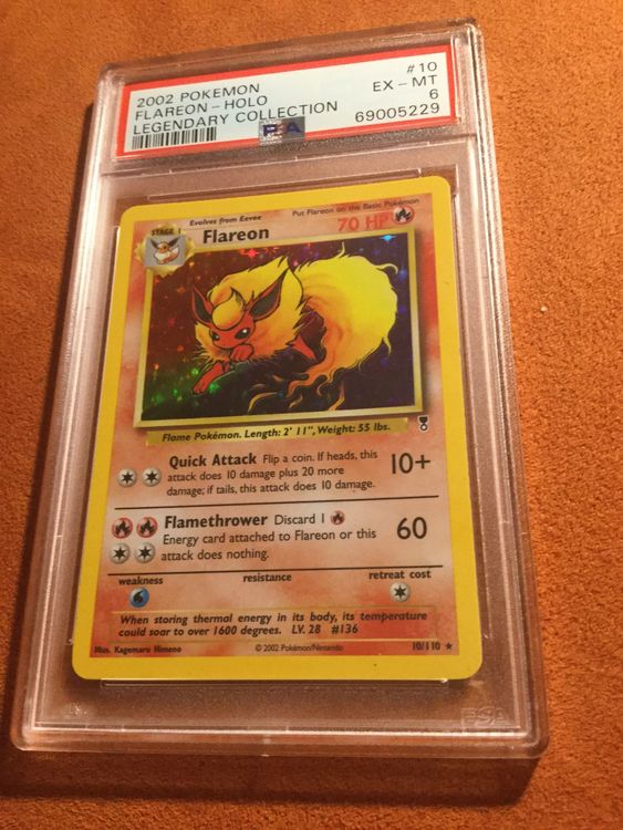 Flareon Holo, Legendary Collection (2002), PSA 6 | Kaufen auf Ricardo