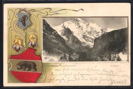 Passepartout-Lithographie Interlaken, Bl