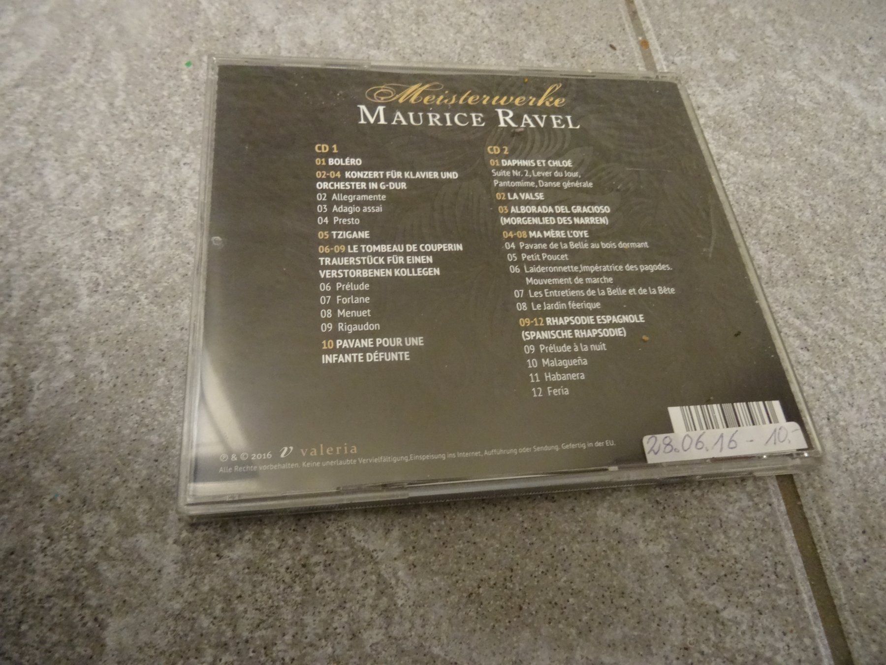 CDs: Maurice Ravel - Meisterwerke CD – Gebraucht aus Olten von Disc-Ausverkauf 1