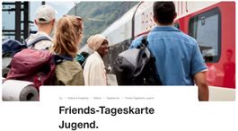 Coupon-Code SBB Friends-Tageskarte Jugend im Wert von 80 CHF